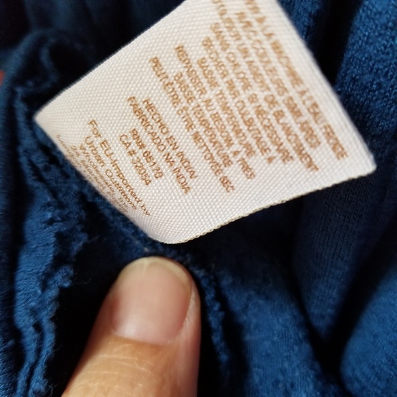 Free people raw hem malibu off shoulder boho top L - Picture 7 of 8